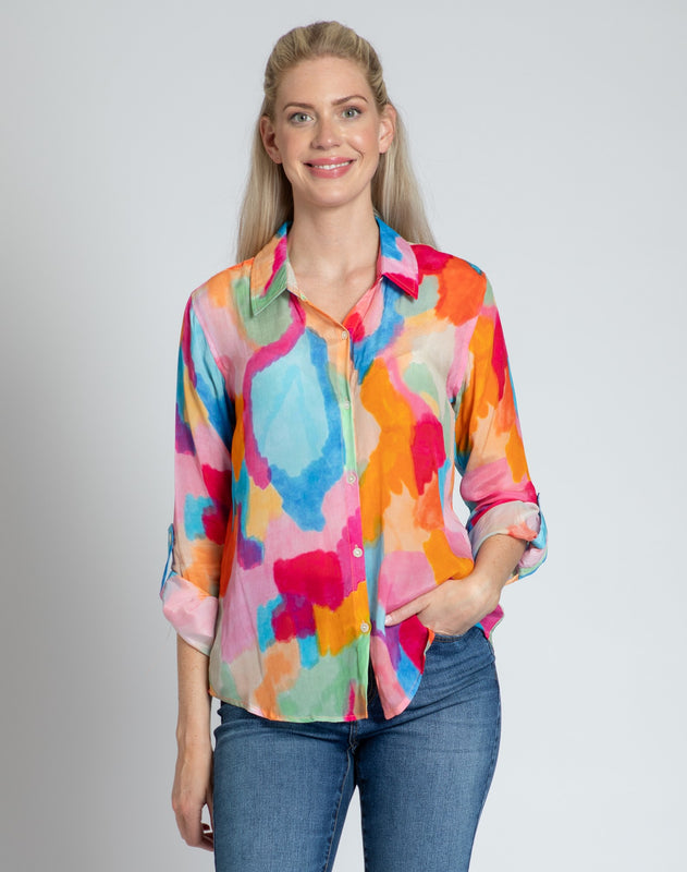 Abstract Patch Shirt