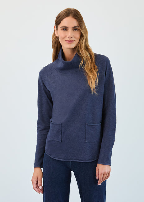 Cowl Neck Pocket Sweater