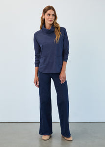Cowl Neck Pocket Sweater
