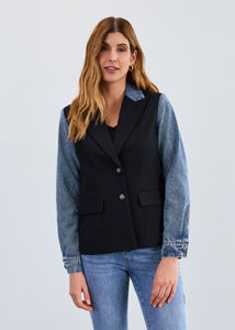 Mixed Media Blazer