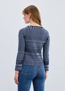 Ribbed Indigo Sweater