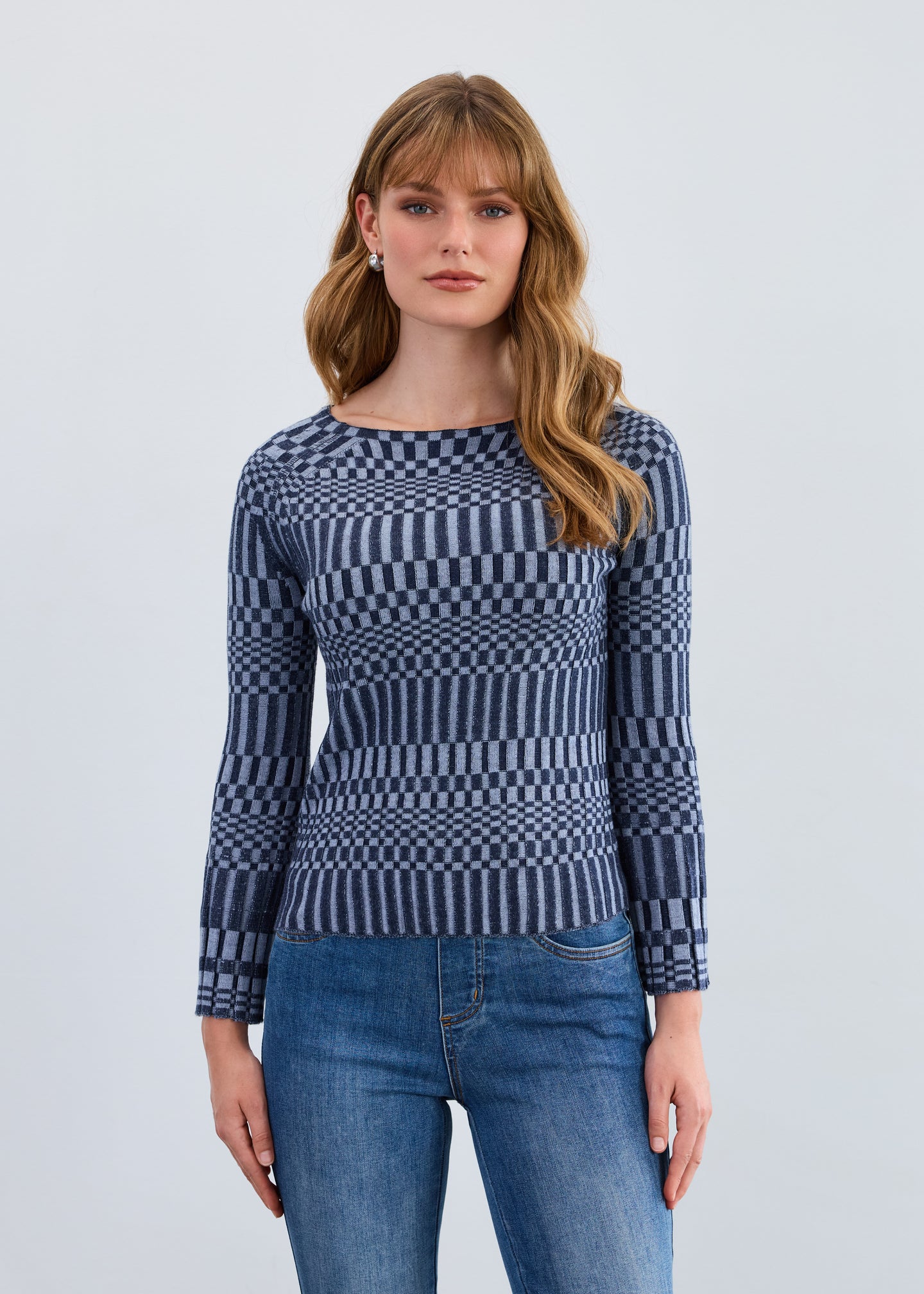 Ribbed Indigo Sweater