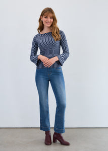 Ribbed Indigo Sweater