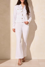 White Cotton Jacket with Horn Buttons