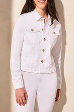 White Cotton Jacket with Horn Buttons