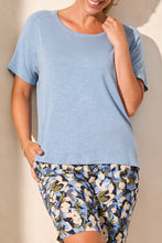 Crew Neck Top with Back Shirring