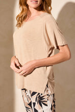 Crew Neck Top with Back Shirring