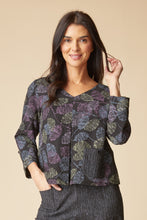 Falling Leaves Crinkle Crepe Top