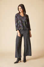 Falling Leaves Crinkle Crepe Top