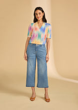 Pull-on Wide Crop DenimTrouser