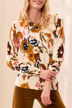 Floral Cable Cotton Sweater