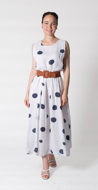 Polka Dot Linen Dress