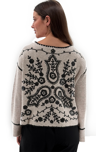 Black Sequined Sweater