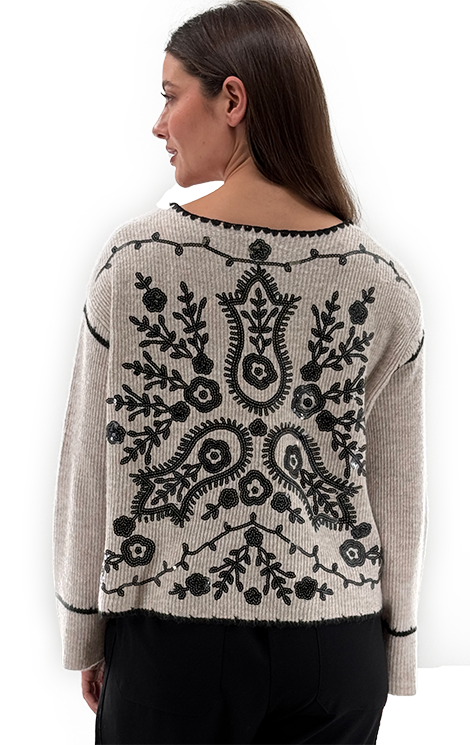 Black Sequined Sweater