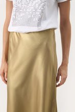 Gold Satin Slip Skirt