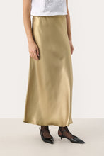 Gold Satin Slip Skirt