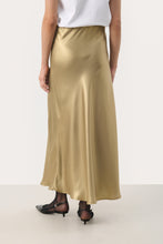 Gold Satin Slip Skirt