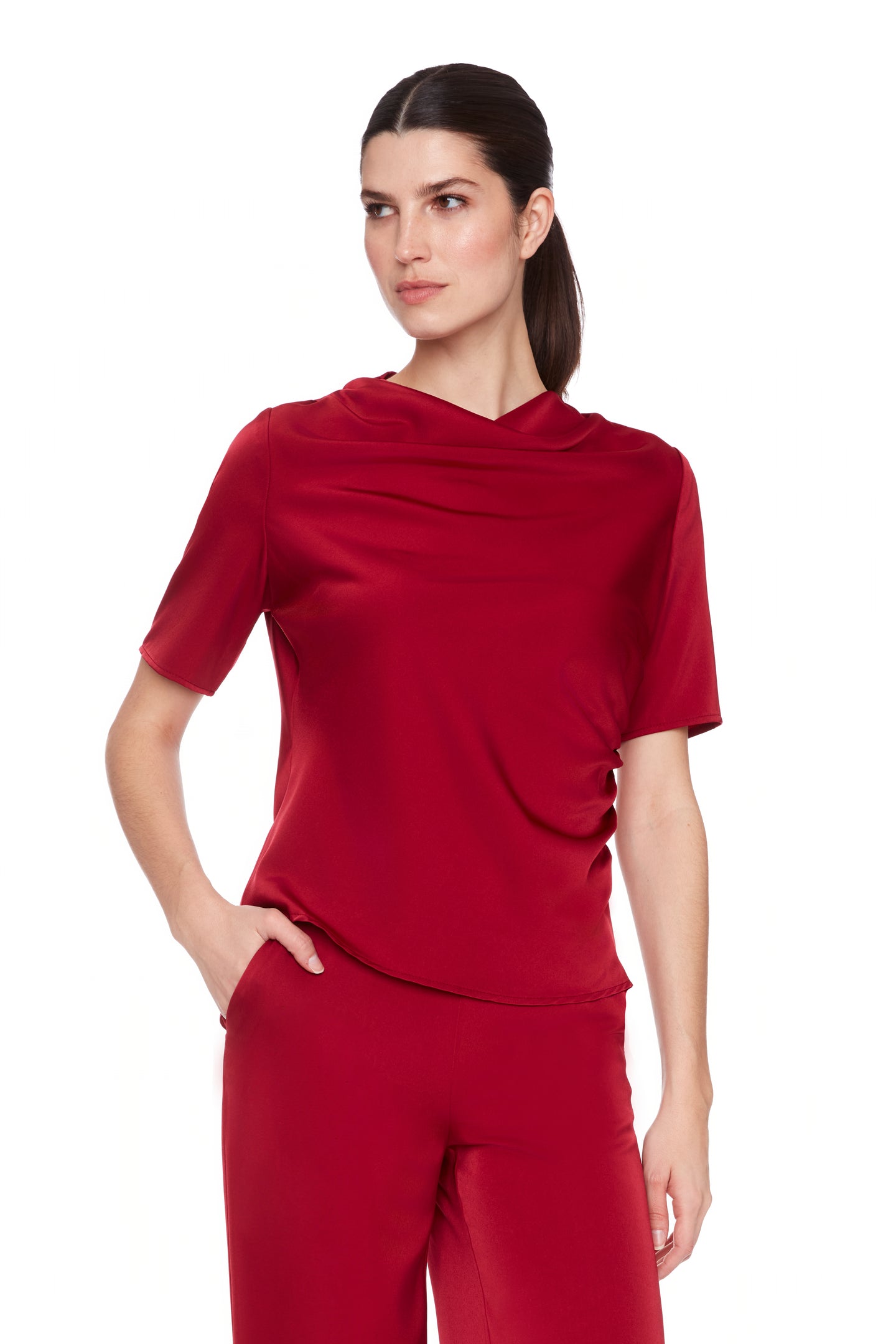 Satin Rouched Top