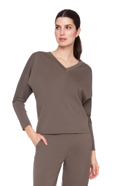 V-Neck Ponte Knit Top