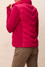 Puffer Coat with Knit Sleeve