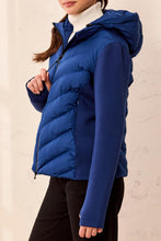 Puffer Coat with Knit Sleeve