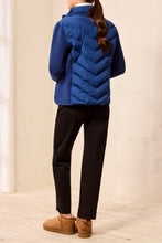 Puffer Coat with Knit Sleeve
