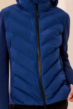 Puffer Coat with Knit Sleeve