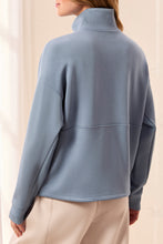 Mock Neck Front Zip Top