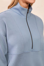 Mock Neck Front Zip Top