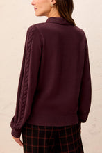 Polo Sweater with Cable Detail