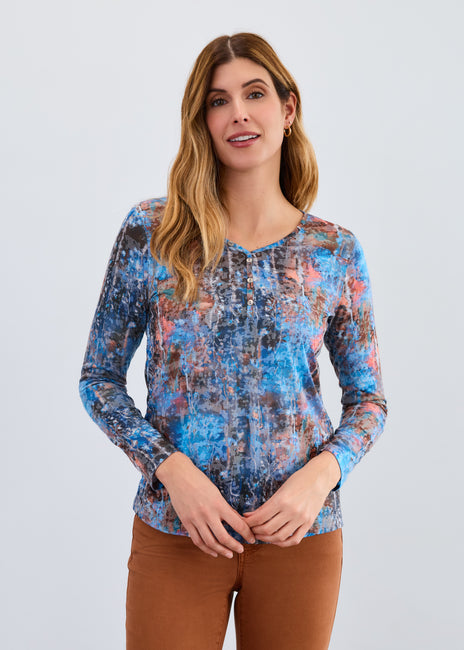 V-Neck Long Sleeve Tee
