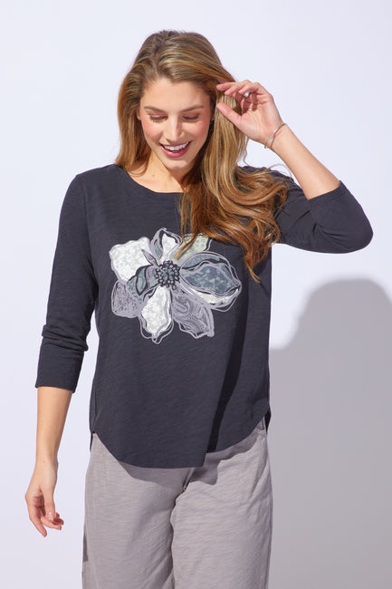 Decoupage Flower Tee