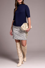 Funnel Neck Elbow Sleeve Top