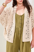 Crochet Floral Kimono Cardigan