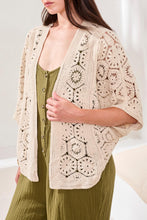 Crochet Floral Kimono Cardigan