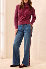 Boot Cut Jean with Embroidered Sides