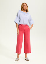 Suzanne Wide Crop Denim, Rouge