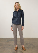 Long Sleeve Faux Suede Shirt