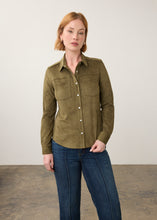 Long Sleeve Faux Suede Shirt