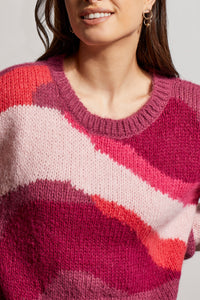 Dusty Plum Wave Sweater