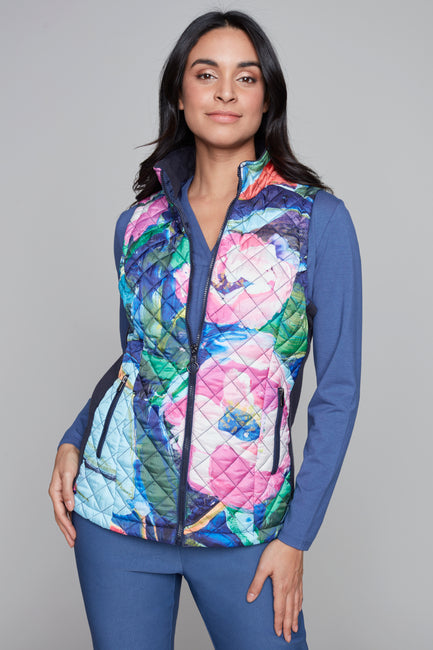 Floral Quilted Vest