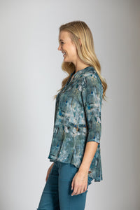 Teal Cupro Top