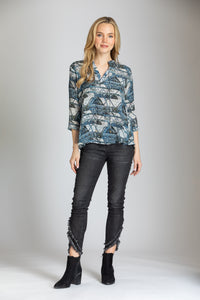 Abstract Cupro Top