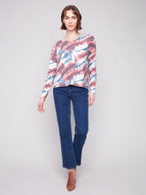 Printed V-neck Tee