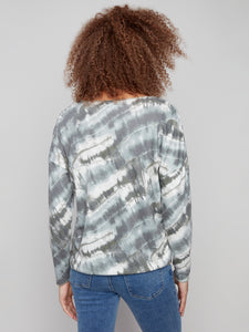 Printed V-neck Tee