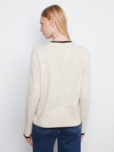 Crew Neck Sweater with Heart Embroidery