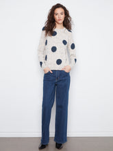 Polka Dot Crew Neck Sweater