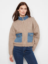 Denim Detail Sweater Jacket