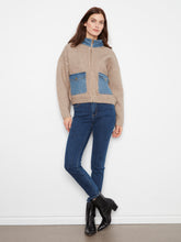 Denim Detail Sweater Jacket