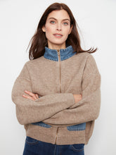 Denim Detail Sweater Jacket